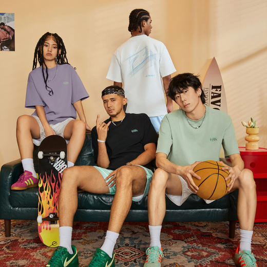 有志者UZIS 针织运动短袖男宽松圆领透气美式篮球纯棉T恤[空间站] 商品图4