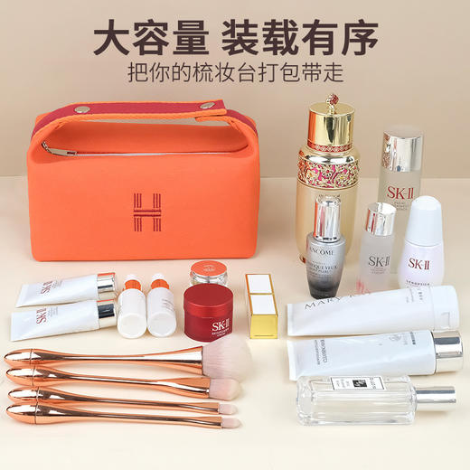 「数色可选！大容量」2024简约便携手提帆布包 饭盒化妆包大容量防水防尘收纳整理袋洗漱包 商品图1