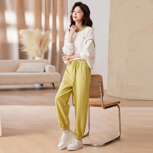 春季新款，刺绣圆领卫衣套装女潮流宽松休闲时尚两件套HR-MYIE2880 商品图1