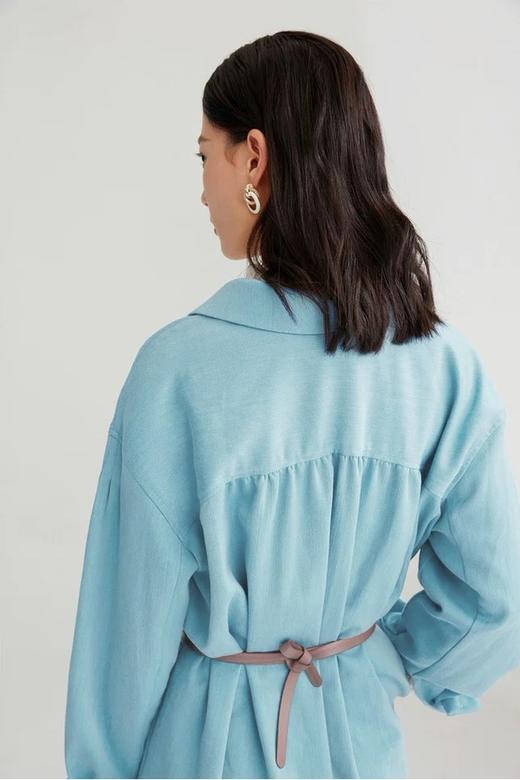 LILY 宽松廓形感腰带衬衫式连衣裙 10452 商品图2