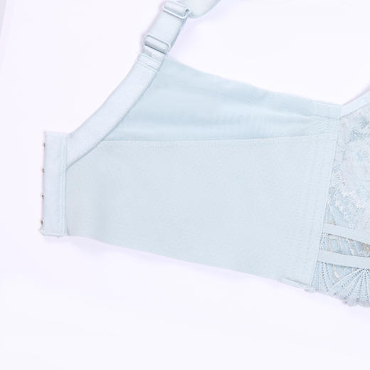 都市丽人美体纤塑柔型杯中塑塑身内衣女蕾丝AB杯适穿3/4杯中厚调整型文胸无钢圈四排扣LJ41C7 商品图6