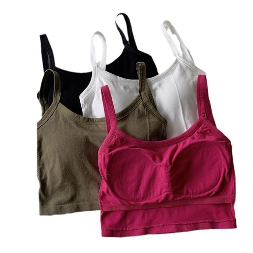 【纯欲风的吊带交叉美背内衣】爆款纯欲风辣妹吊带交叉美背内衣裹胸背心露背带胸垫抹胸打底外穿，露出美好的背部、修长的颈项、曼妙的身材。 商品图6