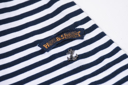 鲨鱼 简约刺绣小方标 条纹纯棉短袖POLO衫 PSS160 商品图9