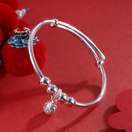 子佩集S990银【见花纳福】童镯【TZ000681-1】2403 商品图1