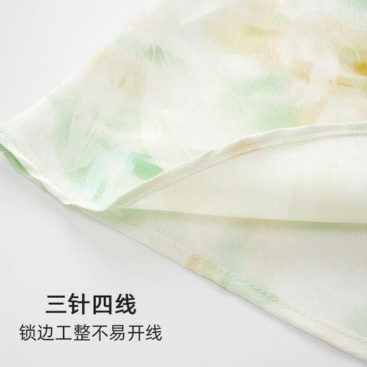 【凉感丝滑冰雪丝】自然醒醉卧花丛睡衣女春夏季冰丝绸性感蕾丝花边三件套吊带纯欲家居服JLM 商品图12