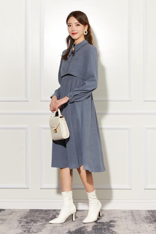 amadella 时尚雾霾蓝连衣裙 11152 商品图1