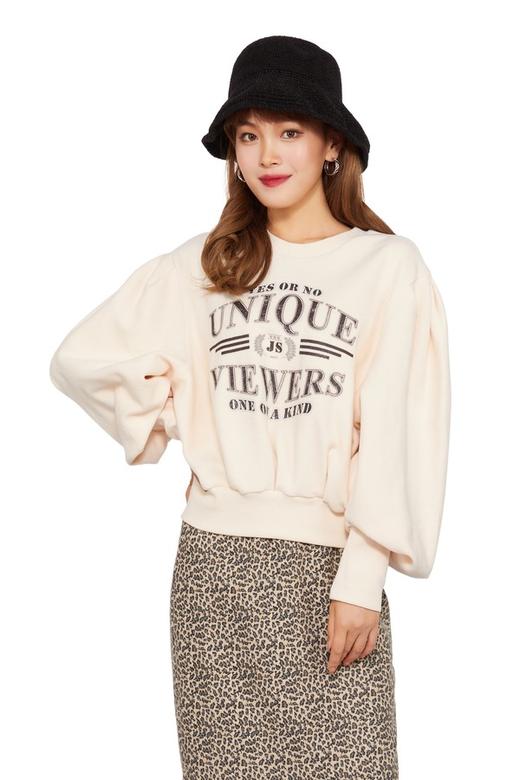 ANSUABEL 字母印花泡泡袖卫衣 10334 商品图0