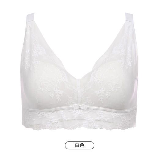 都市丽人完美包容大罩杯内衣女蕾丝文胸C杯适穿3/4杯超薄款速干软钢圈四排扣LB43J1 商品图10