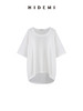 HIDEMI 极简百搭干爽缎面宽松圆领大廓形立体剪裁短袖上衣T恤 商品缩略图7