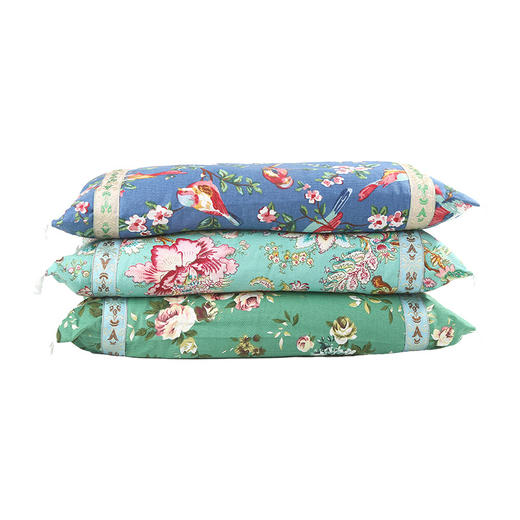 「抖音同款！舒适好眠」方形艾草宫廷枕 刺绣棉麻艾草枕护颈睡觉可调节拆卸艾草颈椎枕床上用品 商品图4