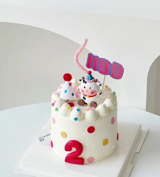 【优品系列】---【可爱牛】儿童、生肖蛋糕 商品图0