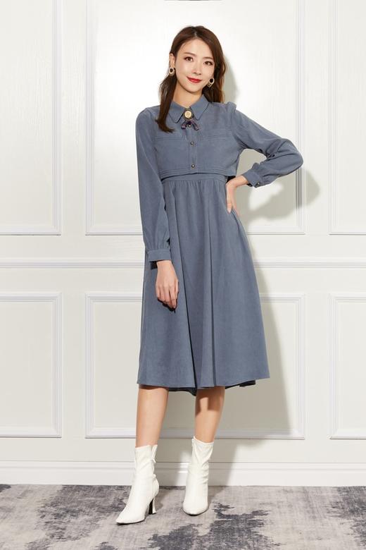 amadella 时尚雾霾蓝连衣裙 11152 商品图0