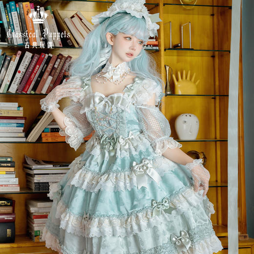 【再贩，全款预售】安东尼蛋糕日常OP 绿人鱼/紫人鱼 古典玩偶 Lolita 商品图1