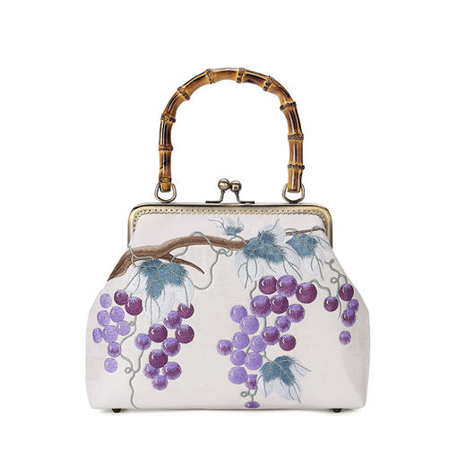 【葡萄树下】葡萄绣花手提包  古风旗袍宴会手拿包QB 商品图4