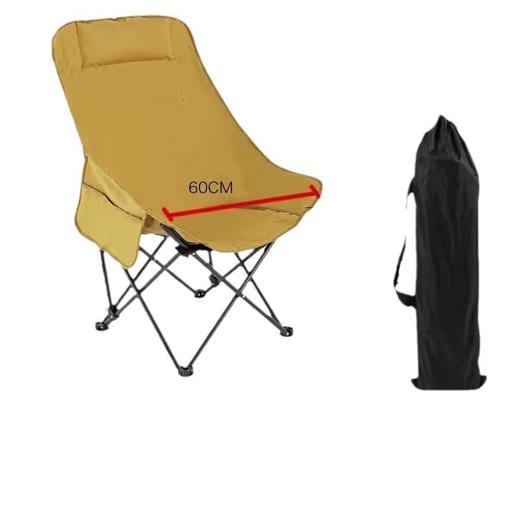 【出行必备！折叠月亮椅】高靠背月亮椅户外折叠椅写生椅便携式钓鱼凳野餐躺椅沙滩椅露营椅，120°靠背倾斜角度，符合人体工学。ry 商品图7