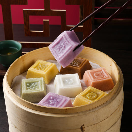 【江南美食 绵软香甜 清香四溢】逢食非遗尺糕 樱花尺糕/桂花尺糕/芝麻尺糕/果蔬七彩尺糕/白玉尺糕 2袋/4袋   190-300g/袋丨速食 商品图1