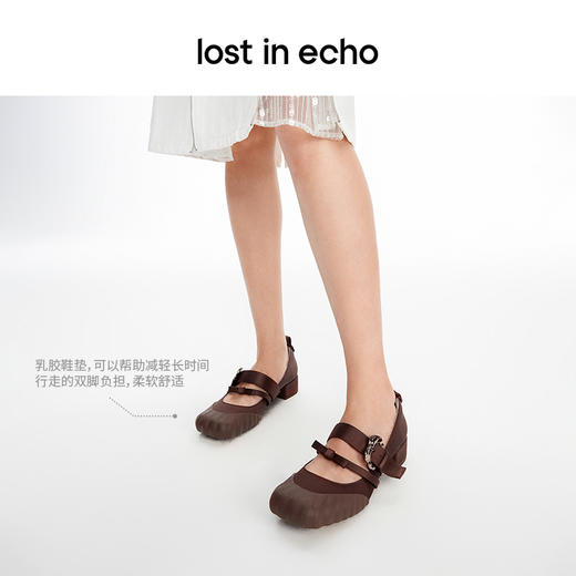 lost in echo2024春夏新款设计师品牌方头双扣带浅口芭蕾舞单鞋女 商品图4