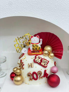 招财猫暴富款蛋糕