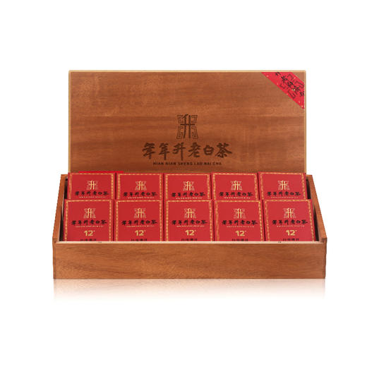 压箱底福鼎白茶头采12年+陈明前白毫银针特级老白茶收藏礼盒装茶叶 10泡装 商品图1