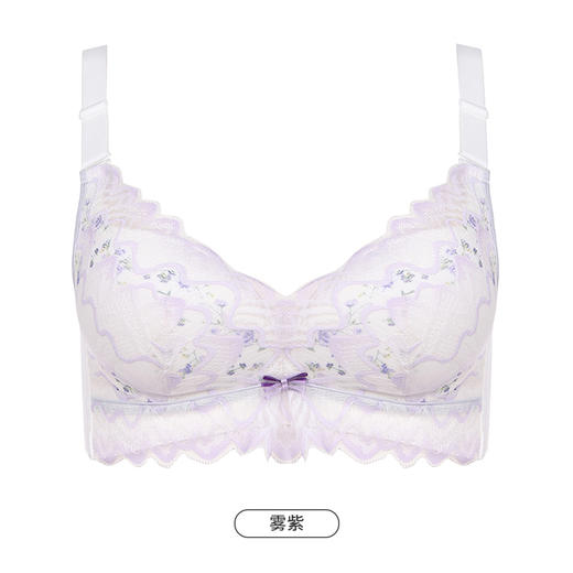 都市丽人聚拢升杯内衣女蕾丝文胸B杯适穿3/4杯中厚常规内衣无钢圈四排扣YB45A3 商品图12