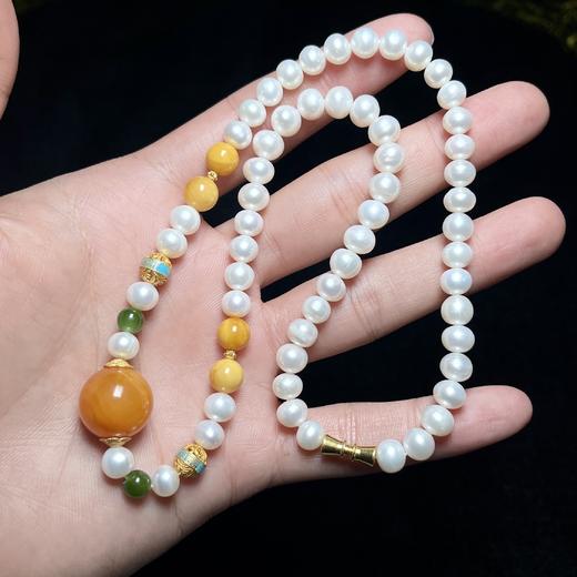 蜜蜡项链约15mm 商品图0