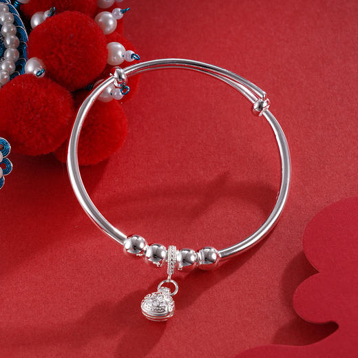 子佩集S990银【见花纳福】童镯【TZ000681-1】2403 商品图4