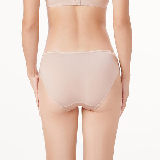 都市丽人薄透丝滑内裤女蕾丝+泳布内裤三角内裤YP45A5 商品图7