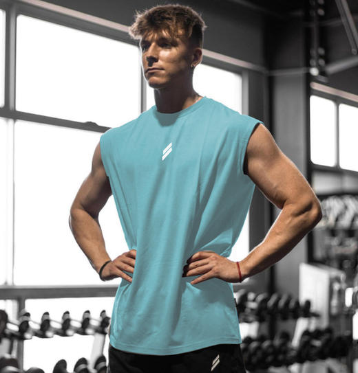 【买一送一！单向导湿，两件到手68！】无袖速干坎肩健身服！夏季健身运动背心！男透气吸湿宽松训练健身衣！-YDXPXH04 商品图8