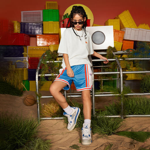 有志者UZIS 针织篮球运动短裤男休闲宽松美式复古潮流四分裤[交锋 商品图1