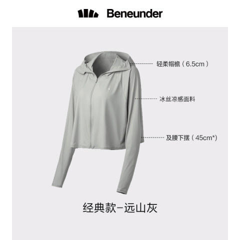 蕉下冰薄系列披肩防晒服（远山灰）-M号 商品图0