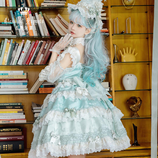 【再贩，全款预售】安东尼蛋糕日常OP 绿人鱼/紫人鱼 古典玩偶 Lolita 商品图2