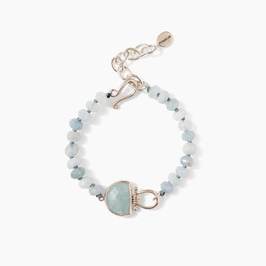 北京仓｜Chan Luu-LUNA-链条 海蓝宝石 手链组合［美国设计师］ 商品图2