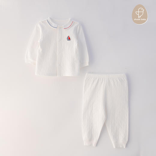 【纯棉打底套装】卓儿婴幼儿初春长袖家居内衣小宝宝衣服对襟套装 商品图4
