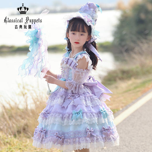 【再贩，全款预售】童装 安东尼蛋糕日常OP 绿人鱼/紫人鱼 古典玩偶 Lolita 商品图8