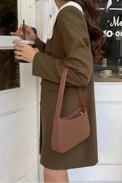 Stay2Weeks 咖啡撞色彼得潘领连衣裙 14533 商品图5