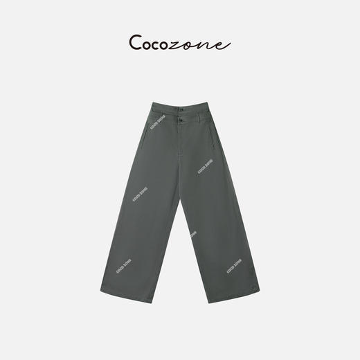 刘一一&COCO ZONE100%棉双腰头设计气质直筒休闲长裤23C30319 商品图0