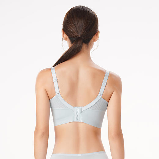 都市丽人美体纤塑柔型杯中塑塑身内衣女蕾丝AB杯适穿3/4杯中厚调整型文胸无钢圈四排扣LJ41C7 商品图3