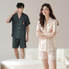 【凉感丝滑冰雪丝】自然醒夏日清晨冰雪丝情侣睡衣夏季薄款仿真丝绸短袖男女可外穿家居服JLM 商品缩略图8