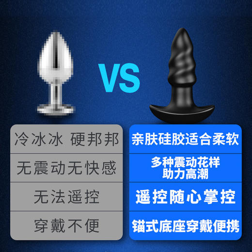 斯汉德情趣用品遥控充电女用自慰器外出肛塞肛门塞外出穿戴后庭用品 商品图1