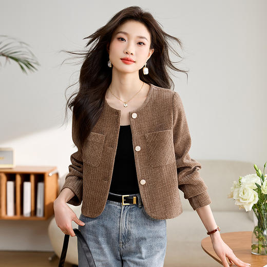 春装新款，简约百搭时尚小香风短外套HR-ZYF8911 商品图3