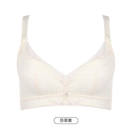 都市丽人舒软挺塑轻塑调整型内衣女蕾丝塑身A杯3/4杯薄款文胸树脂胶圈三排扣LJ44B8 商品图10