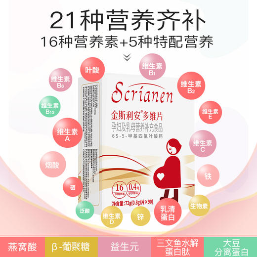 【上新】斯利安活性叶酸多维片90片 商品图4