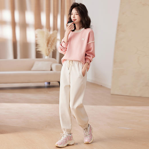 春季新款，刺绣圆领卫衣套装女潮流宽松休闲时尚两件套HR-MYIE2880 商品图0