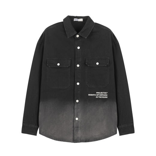 【断码清仓】HX 春秋季水洗牛仔衬衫式茄克衫外套S105411042101 商品图2