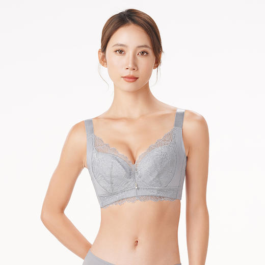 都市丽人舒软挺塑轻塑调整型内衣女蕾丝塑身CDE杯3/4杯超薄文胸软钢圈五排扣LJ43A5 商品图1