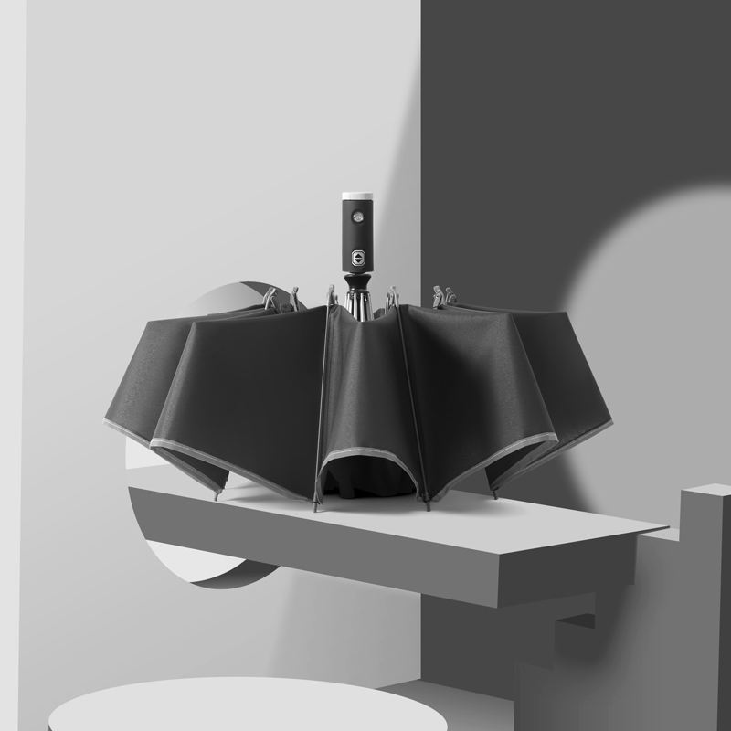 【全新黑科技面料 一甩即干】升级款全自动反向设计雨伞 坚固耐用一秒闪电开售 黑胶防紫外线 LED照明功能 强反光条守护家人雨夜安全出行雨伞防晒遮阳伞 多色可选