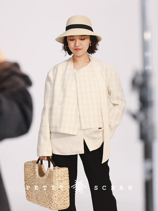 PETIT SCHAN小闪 CLO#198 Marsh Marigold 立金花 意大利进口面料法式随性箱型外套 商品图1