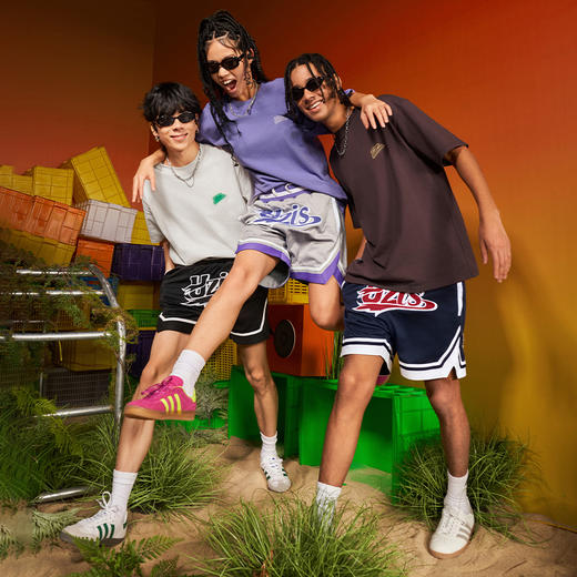 有志者UZIS 美式潮流运动短裤男专业篮球训练网眼透气四分裤[赤焰 商品图0