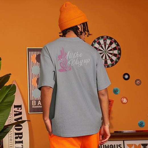 有志者UZIS 针织纯棉T恤男夏季透气美式休闲篮球运动短袖[仙人掌] 商品图2