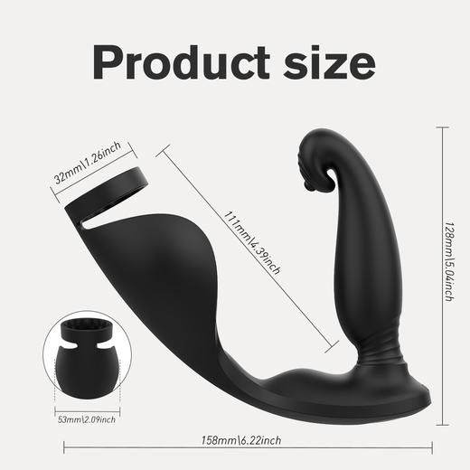 斯汉德柔软硅胶肛门塞自慰器男用无线遥控后庭前列腺P点按摩器 商品图6